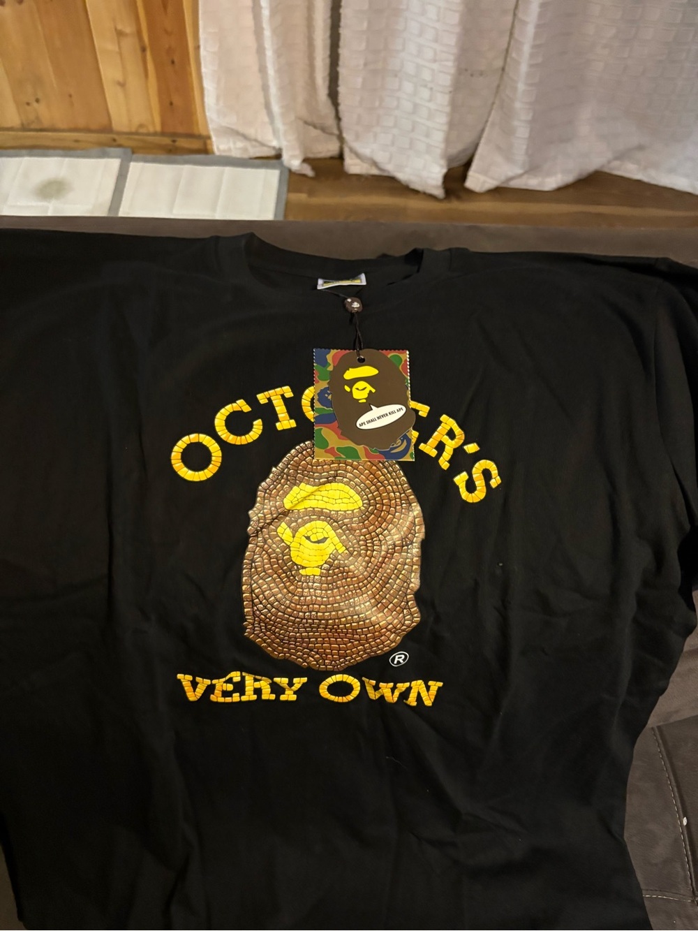 Octobers Very Own Black Graphic Logo Short Sleeve T-Shirt